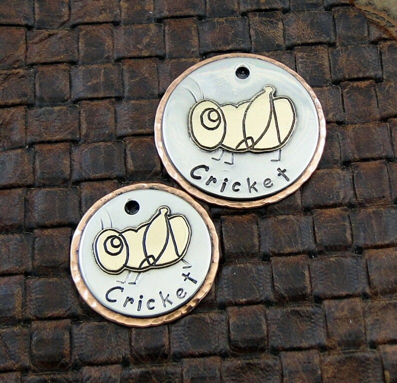 Cricket Dog Id Tag Pet Tag Personalized Dog Tag Dog Etsy