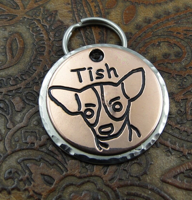 Chihuahua Custom ID Dog Tag Personalized Dog Collar ID Tag Etsy