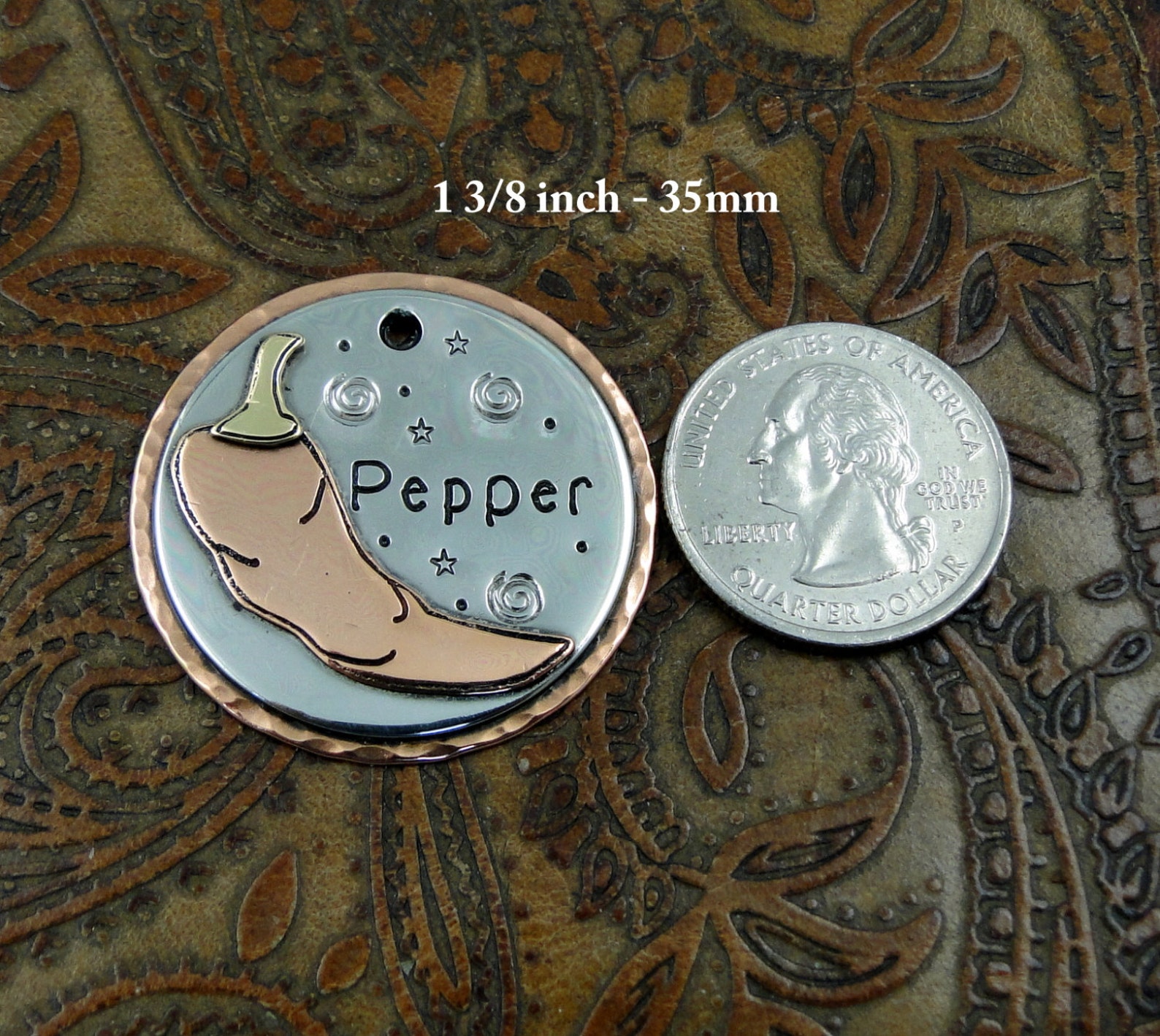 Pepper chili pepper dog id tag personalized dog tag Etsy