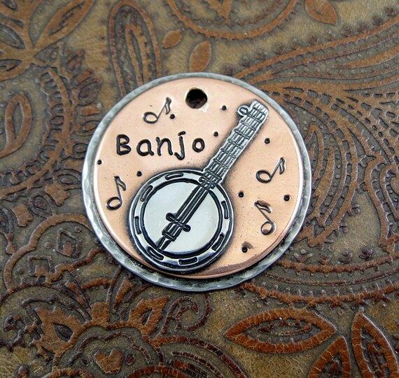Banjo Dog Id Tag Dog Pet Tag Personalized Dog Tag Dog Etsy