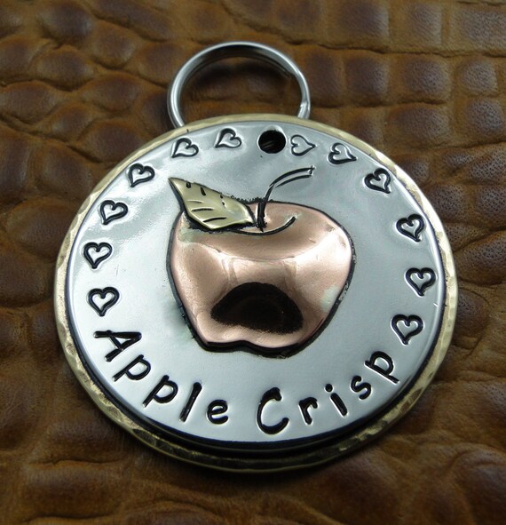 Custom Dog ID Tag Apple of my Eye Personalized Dog Collar Etsy