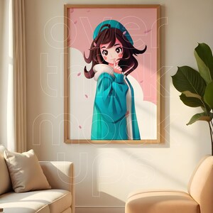 Vertical Thin Wood Frame Mockup for Wall Arts, Artistic Poster Display Easy to Use, Smart Object PSD Mock Up, Photoshop and Canva Frame File