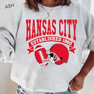 Kansas City Football Sweatshirt, Vintage Kansas City Sweater, Game Day Sweatshirt, Kansas City Fan Sweatshirt, Sunday Kansas City