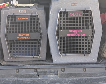 Custom Door Banner and Nameplate Combo for Ruffland  kennel doors