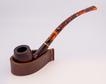 Bridle Leather Pipe Holder Hand Stitched