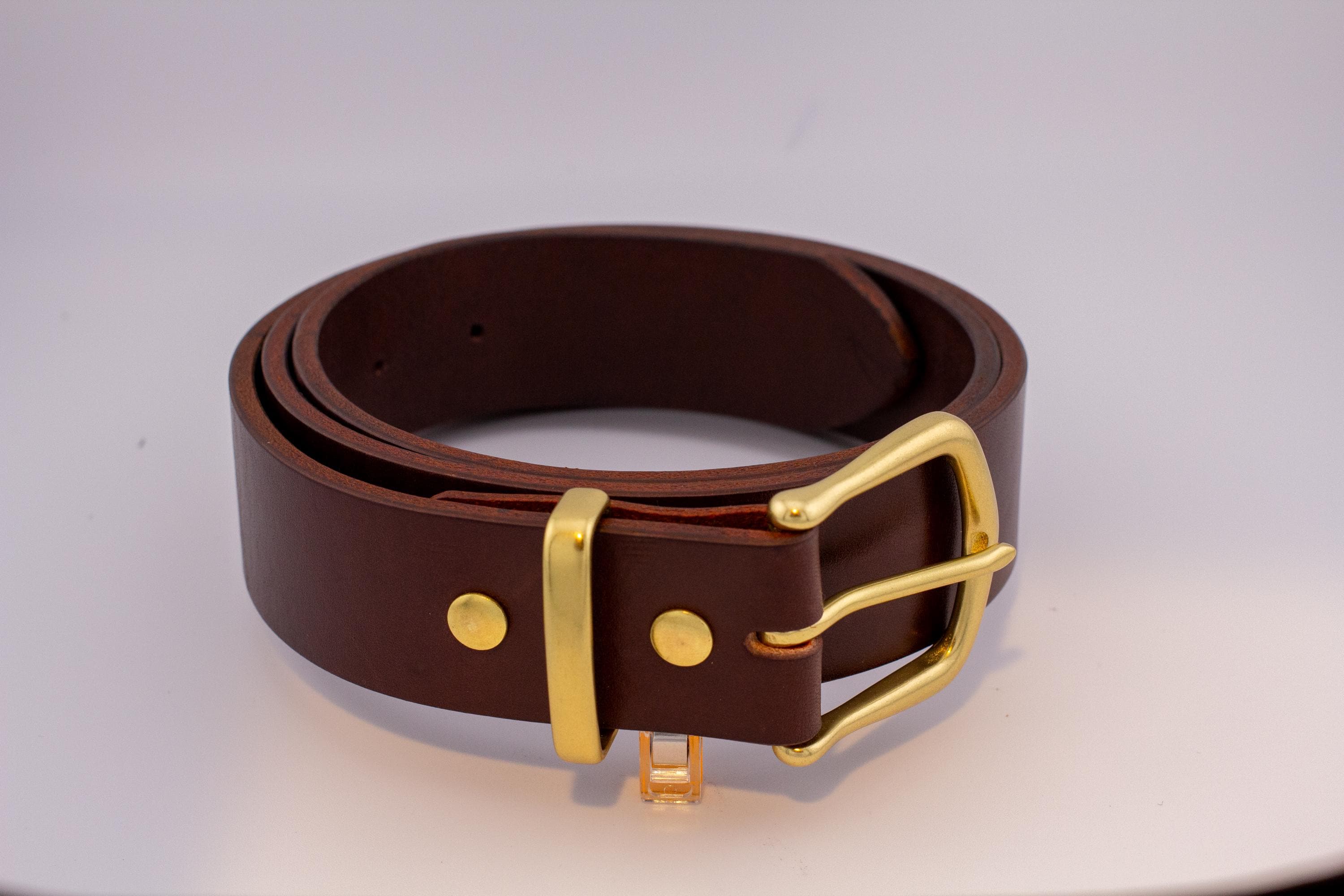 Handcrafted Bridle Leather Belt: 1.5
