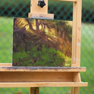 California Backlit Hill original landscape oil painting
