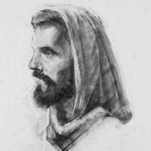 Image du Christ, impression d'art de ma peinture à l'huile originale « Tu es le Christ »