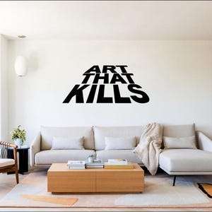Arte que mata / Departamento de Galería / Calcomanía de pared Virgil + Paquete de pegatinas gratis