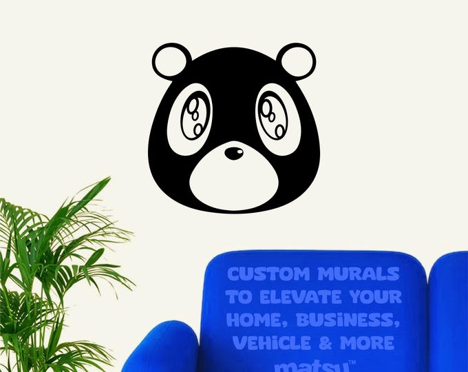 Graduation Bear | Yeezy Wall Decal + Free Sticker Pack