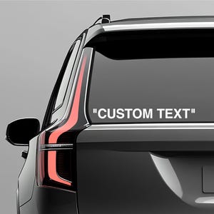 Adesivo de carro à prova de intempéries "Texto personalizado" da Hypebeast + compre um e leve outro grátis