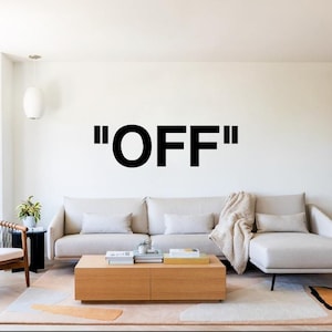 Adesivo de parede "Off" da Hypebeast + pacote de adesivos grátis