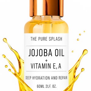 Jojobaöl mit den Vitaminen A und E – Natürliches Gesichtsöl | Tiefe Hydratation | Nicht fettende, leichte Formel | Aufhellende und Anti-Aging-Hautpflege