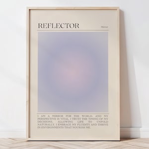 Human Design REFLECTOR Aura Printable | Digital Download Affirmation Art Work Poster | Home Decor | Gift for Her | Unlock Personal Growth