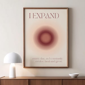 Poster di affermazione quotidiana sulla salute mentale - Decorazione per ufficio CBT DBT Terapia di counselor Reiki Stampa Psicologia Regalo - I EXPAND