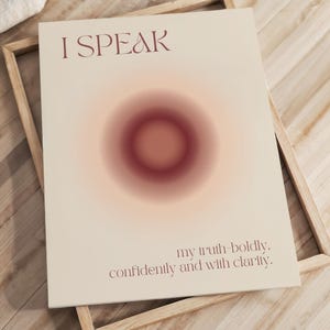Manifest Positive Energy: Empowering Gradient Aura Visualisation Wall Art Affirmation Prints - I SPEAK My Truth