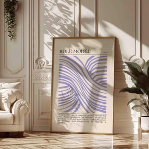 Inspiring Soft Linear Affirmations Poster - Unlock Your Line 6 Role Model Potential in Human Design - Printable Artwork