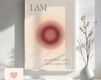 Empowering Aura Visualisation Wall Art - Grounding Technique Poster Prints - Wellness Spiritual Decor Gift for Her - Series Discounts