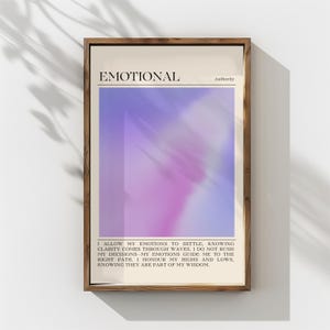 Dreamy Cloud Affirmation Poster for Emotional Wellness – Unleash Your Inner Human Design Authority - EMOTIONAL artwork printable