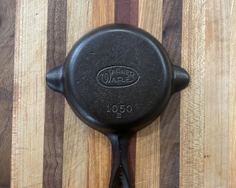 Restored Vintage Wagner Ware Cast Iron Ashtray: 1940s-50s Collectible Decor