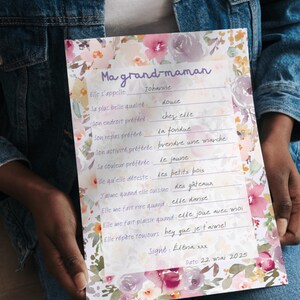 Muttertagsgeschenk für Oma: 4 Vorlagen zum Ausdrucken und Ausfüllen für Ihre Kinder für schöne Erinnerungen