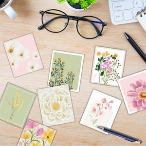 Carte pour toute occasion : 8 Petites Cartes à télécharger et à imprimer  - Étiquettes d'identification de cadeaux au style floral