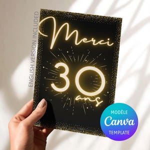 Employee Thank You Card/ Years of Service and Retirement. Instant download, customizable on Canva.