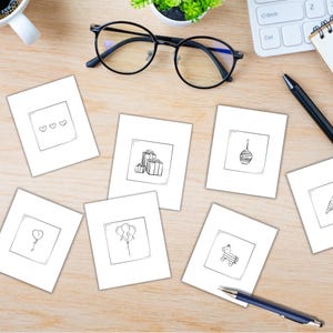 Carte d'anniversaire :  8 Petites Cartes à télécharger et à imprimer pour les anniversaires - Étiquettes d'identification de cadeaux