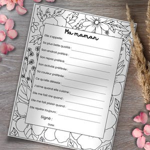 Muttertagsgeschenk für Mama: 4 Vorlagen zum Ausmalen und Ausfüllen durch Ihre Kinder für schöne Erinnerungen