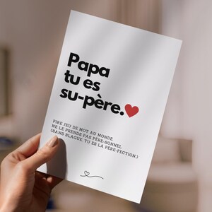 Funny Father's Day Card to Print from Home with DIY Envelope Included / Dad You Are Super-Father