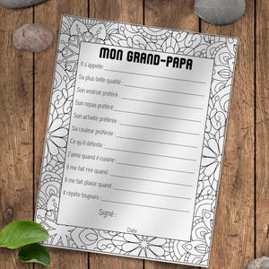 Regalo del Día del Padre para el Abuelo: 4 Plantillas para que tus Hijos Coloreen y Completen para Crear Hermosos Recuerdos