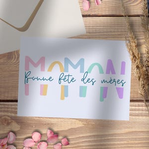 Carte de fête des mères pour maman à imprimer de la maison avec enveloppe DIY incluse