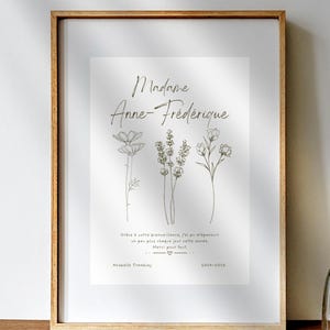 Personalized Gift for Teachers and Educators: Frameable Thank You and Appreciation Keepsake Card