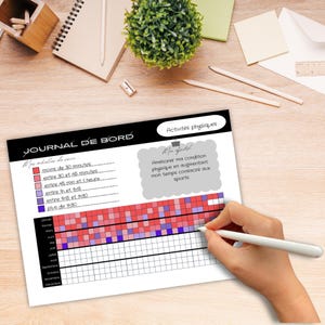 Customizable tracking sheet: Logbook to download and print to track your habits annually