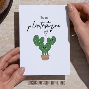 You are Plantastic - Cute and Funny Downloadable and Printable Greeting Card for Plant Lovers