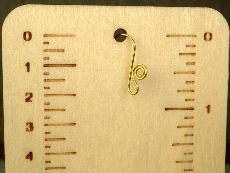 Brass French hook ear wires, small spiral, fish hook ear wires, choose your quantity, artisan made to order, fast turnaround. image 5