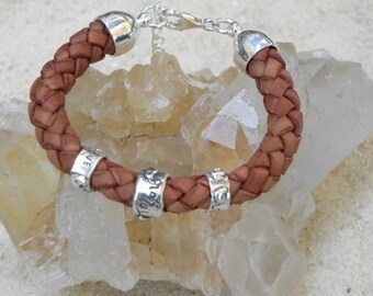 SterlingSilber Lederarmband - True Love