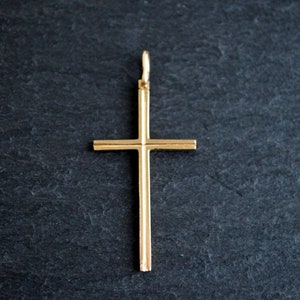 14 K Solid Gold Yellow Gold Cross Pendant