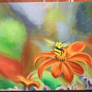Bumble Bee Sitting on Mexican Sunflower