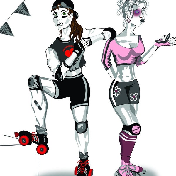 Roller Derby Art Etsy