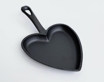 Small Heart Shaped Cast Iron Heart Frying Pan, Romantic, Cottagecore, Whimsy