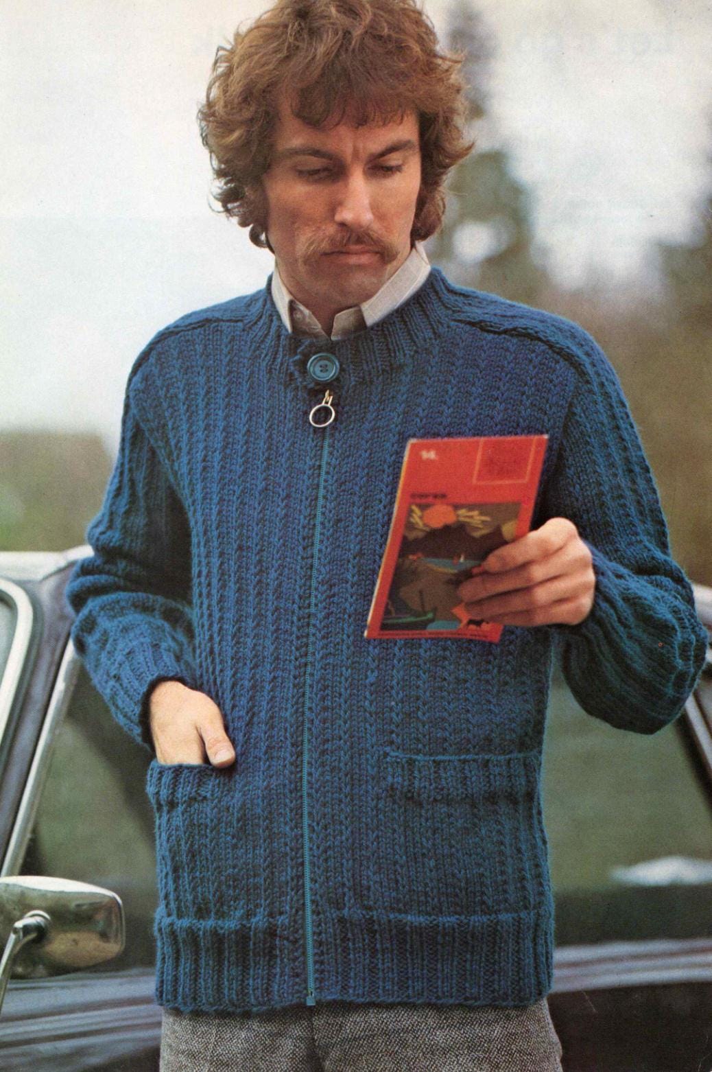 70s Zip Sweater - Etsy