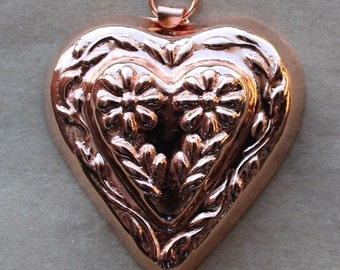 Birth Gramm Small Heart with Flowers copper mold BG0706 New!