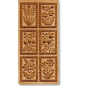 Six Pictures Flowers springerle cookie mold by anis-paradies 8902