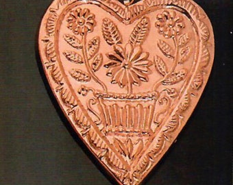 Birth Gramm Large Heart with Flowers copper mold BG0709 New!