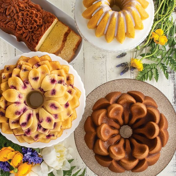 Nordic Ware Magnolia Bundt Cake Baking Pan Etsy