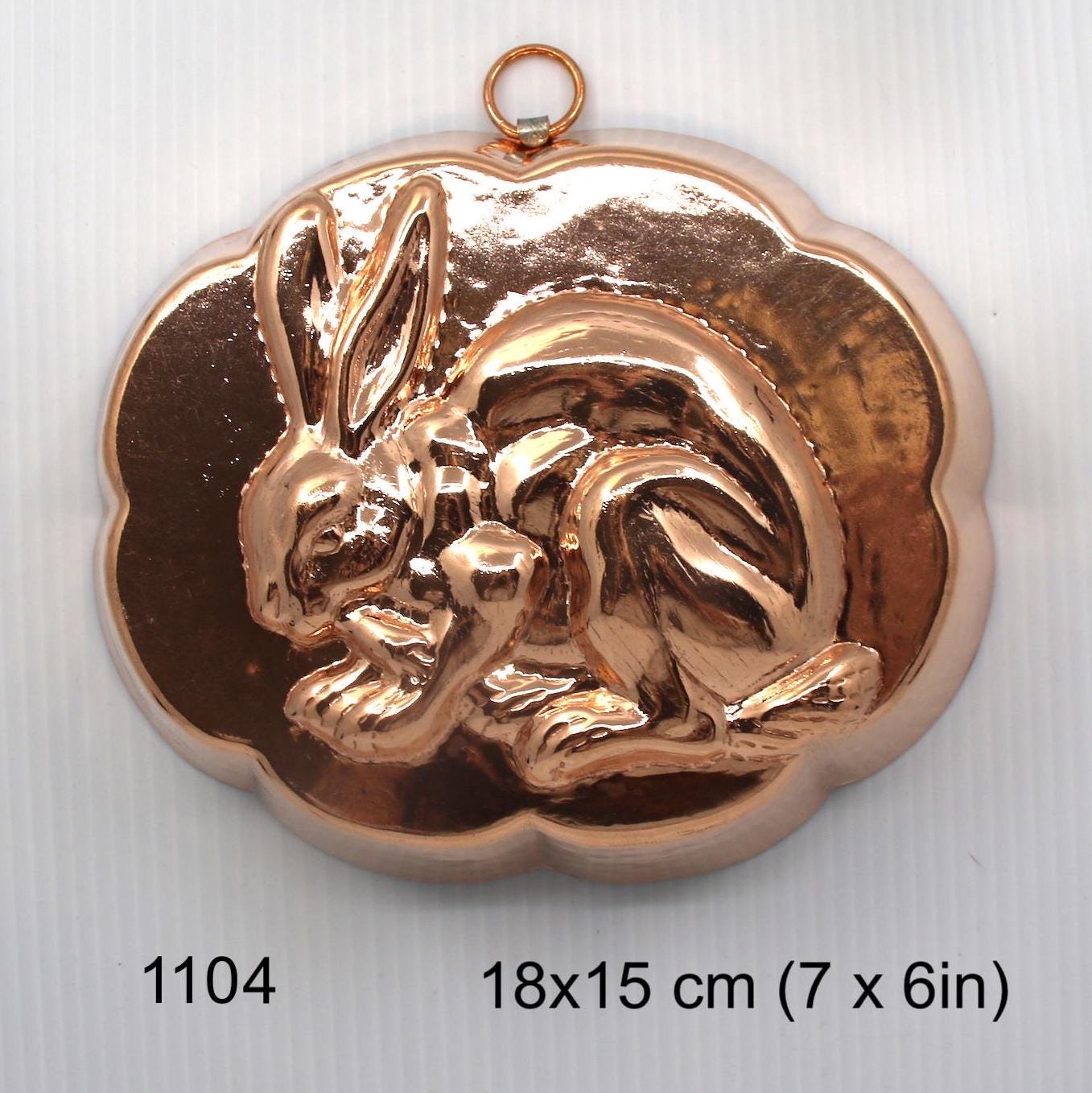 Birth Gramm Rabbit Fluted Round Copper Mold  BG1104 New!