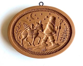 Santa Claus with Donkey springerle cookie mold by Änis-Paradies AP1089