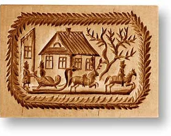 Sleigh circa 1830 springerle cookie mold by anis-paradies 1001 REPLICA