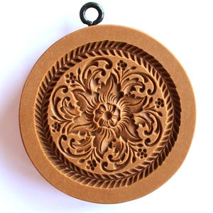 Flower Ornament springerle cookie mold  by Änis-Paradies AP 2259